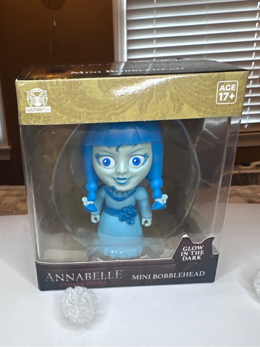 Annabelle Mini Glow-in-the-Dark Bobblehead - Blue